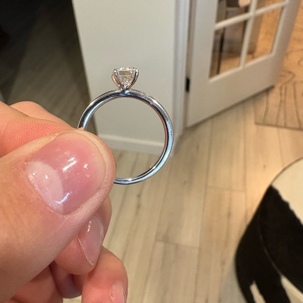 Badgley Mischka Emerald cut lab Created Diamond 1.00 ctw - Picture 12 of 15